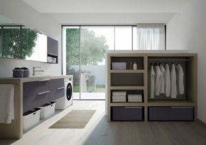 Spazio Time comp.05, Muebles modulares de lavandera, personalizables