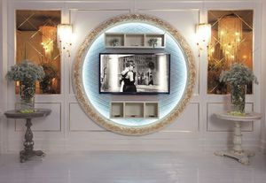 Art. 110, TV de soporte, montaje en la pared, estilo clsico de lujo