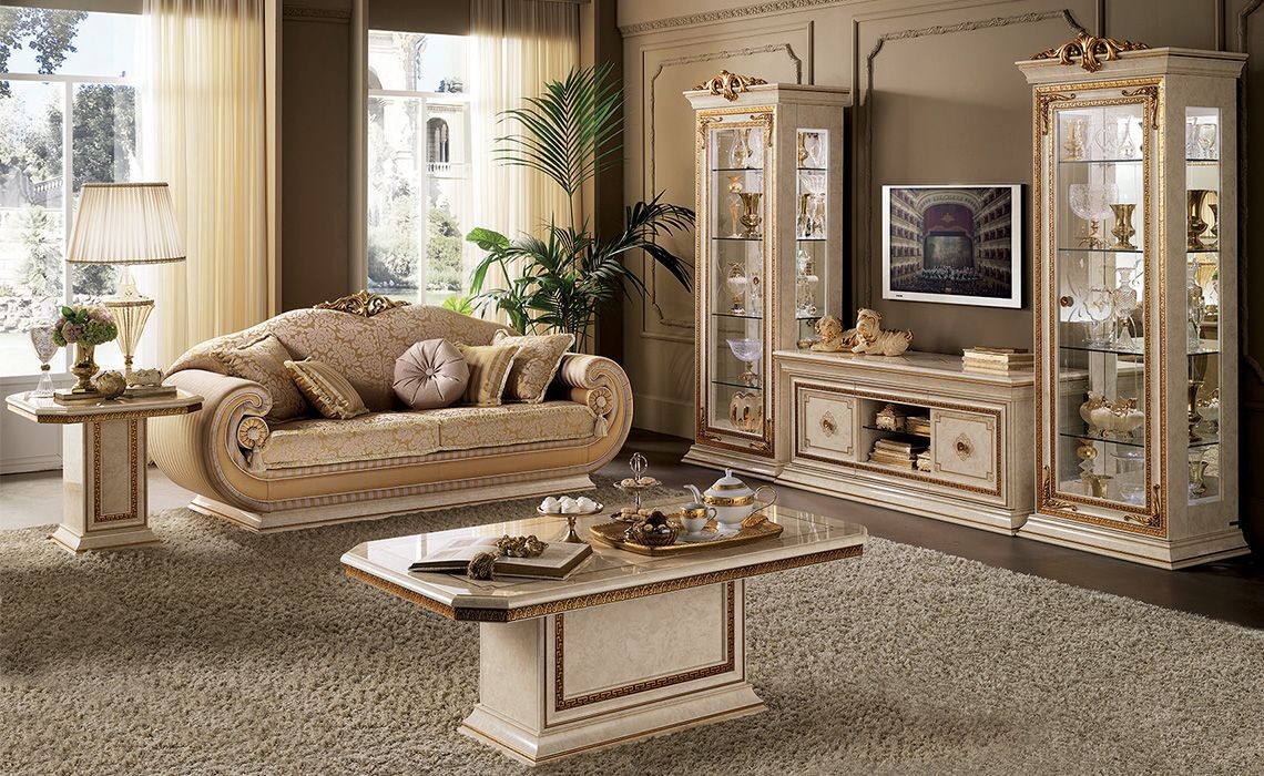 Mueble de televisión de salón clásico en estilo clásico