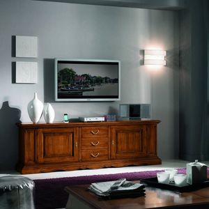 Hoja NOTGIO887B, Mueble para TV con 2 puertas y 3 cajones.