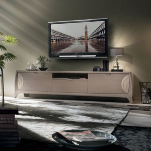 Luna Glamour LUNA5040, Mueble TV bajo con 3 cajones grabados