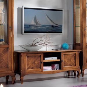 Style NOVITA-H5009, Mueble para TV con puertas correderas e incrustaciones.