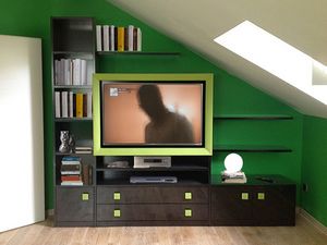 Art. 2830 Clover, Unidad de almacenamiento para la sala de estar, marco de cuero para la televisin