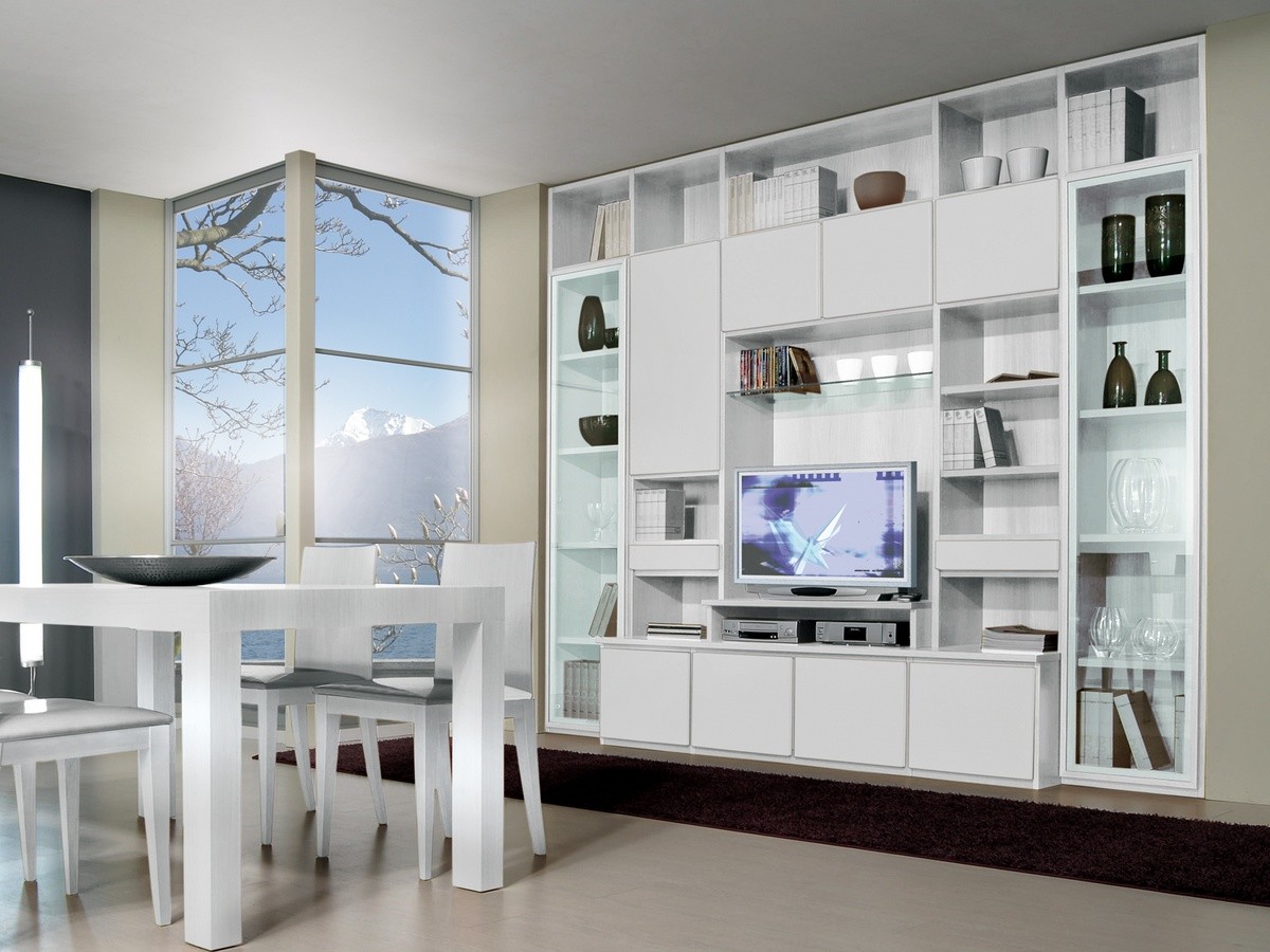 modular para sala de estar y comedor, con soporte de TV | IDFdesign