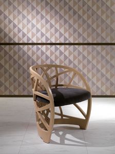 SE54 Galileo silla, Silla de madera con asiento acolchado