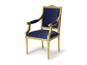 Art.442 armchair, Silln de estilo Luis XVI, madera tallada a mano