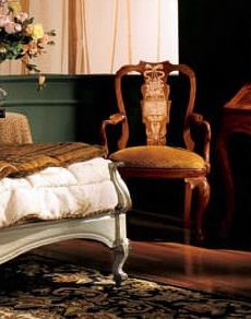 Barocco armchair 816, Silln clsico de lujo con estructura de madera