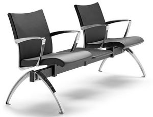 AVIA 4400B2T + OPT, Banco con dos asientos y 1 mesa ideal para salas de espera
