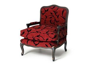 Art.321 armchair, Silln con acolchado grueso, estilo Luis XV