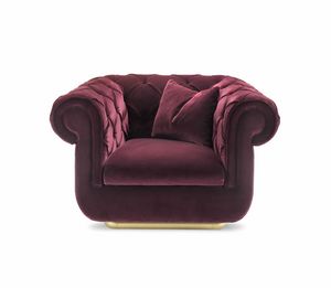 Opera Armchair, Silln capiton con formas redondeadas