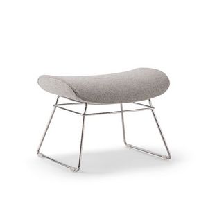 Crystal Lounge Pouf 01, Puf con base patn de metal