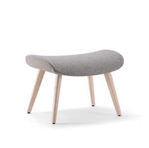 Crystal Lounge Pouf 02, Puf con patas de madera