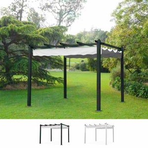 Gazebo Square 3x3 Metres Jardn Aluminio Bar Hotel Restaurante FLORENCIA, Cenador cuadrado con postes de aluminio.