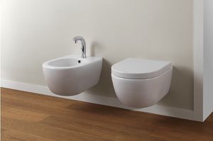 COVER WC BIDET WALL HUNG, La pared colg WC y bid, hecha de cermica