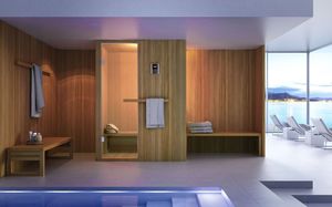 HITA, Sauna para cuarto de bao moderno, de madera, innovador y funcional