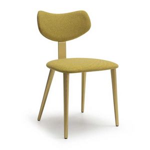 Line 2 legno silla, Silla contempornea y verstil, en madera curvada.