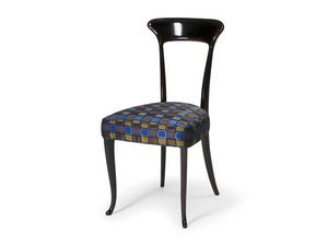 Art.190 chair, Silla de estilo clsico en madera de haya con asiento acolchado