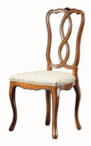 Modigliani RA.0987, Silla de madera de nogal, estilo '800, para los comedores clsicos