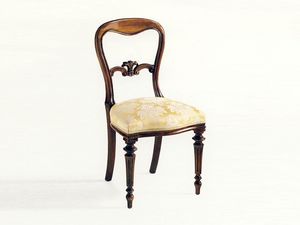 Sidney, Silla de comedor, de estilo clsico y lujoso, asiento acolchado