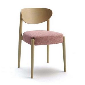 Nirvana 3 silla, Silla de madera con asiento acolchado y respaldo multicapa