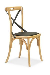 Ciao Antra M, Silla de madera curvada curvado, asiento acolchado