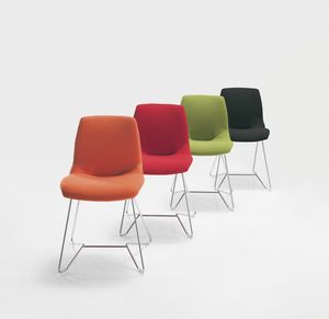 Kaleidos fabric, Metal tapizados silla, en varios colores