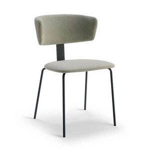 Line 3 metallo silla, Silla moderna de metal, acolchada.