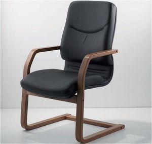 UF 531 / S - WOOD, Silla patn con marco de madera y asiento tapizado ideales para oficinas ejecutivas