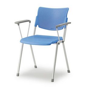 LaMia chair with 4 legs 6900WGA, Silla apilable con estructura de acero pintado