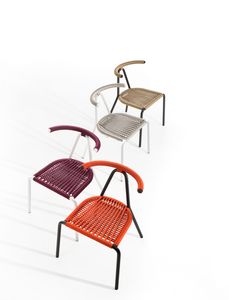 Toro outdoor, Silla de metal para exteriores, con asiento y respaldo entretejidos entrelazados