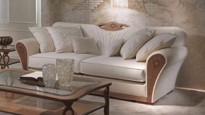 DI36 Charme sof, Mullido sof de madera para habitaciones de lujo de vida