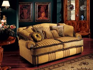 Marcus sofa, Sof de lujo con brazos bajos, estilo clsico