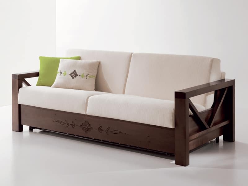 Cómodo sofá con marco de madera personalizable | IDFdesign
