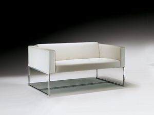 Square sofa, Sof con tubo cuadrado de acero, para la sala de espera