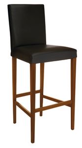 SG 1012, Taburete de madera con asiento y respaldo tapizados