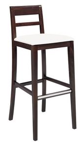 SG 490 / EI, Pintado taburete de madera, asiento cubierto en cuero