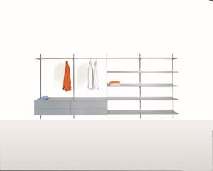 Elle System Wardrobe, Muebles modulares para armarios walk-in, con elementos personalizables